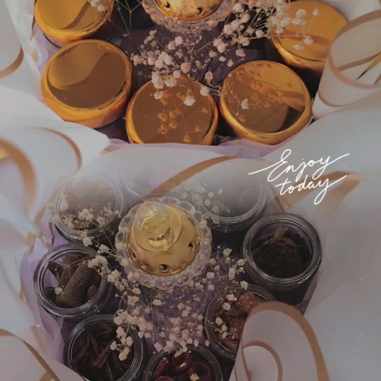 Bakhoor gift bouquet arrangement